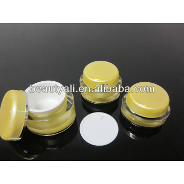 oval plastic acrylic cosmetic pot